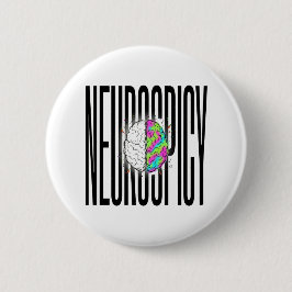 Neurodivergent Neurospicy Hjärna Knapp
