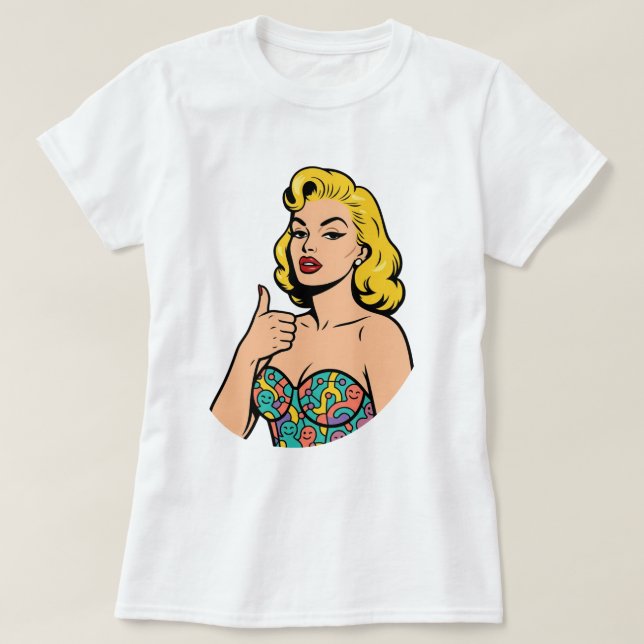 Neurodivergent Pop Art - Open Mind Marilyn Style T Shirt (Design framsida)