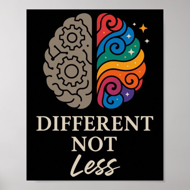 Neurodivergent Pride Adhd Autism Acceptans Övrigt  Poster (Framsidan)