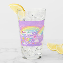 Neurodivergent Pride Pastel Rainbow Tumbler Glaskopp
