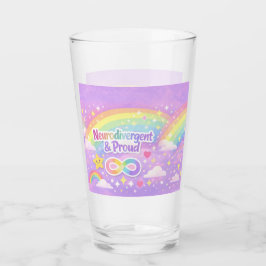 Neurodivergent Pride Pastel Rainbow Tumbler Glaskopp