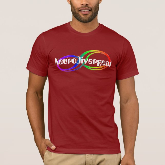 NeuroDivergent Rainbow Infinity Shirt T (Framsida)