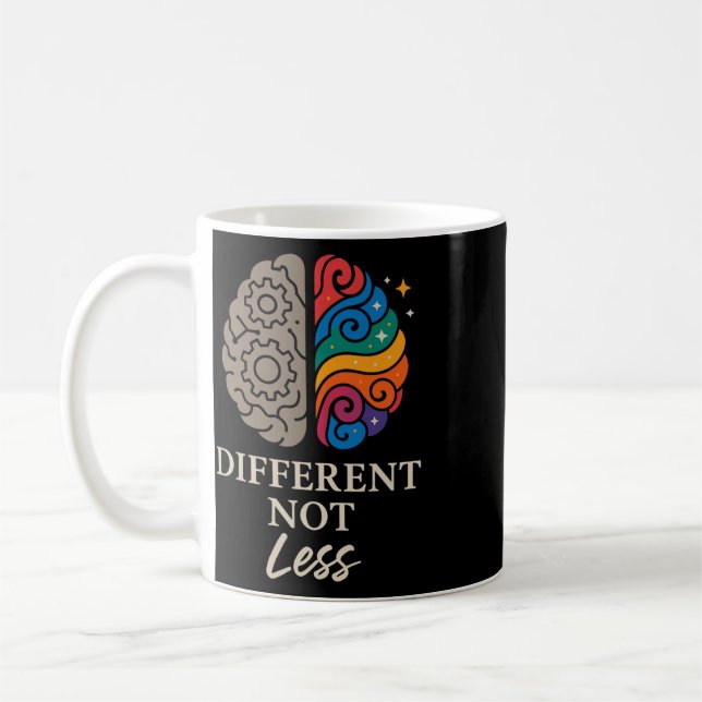 Neurodivergent stolthet Adhd Autism Acceptans Övri Kaffemugg (Vänster)