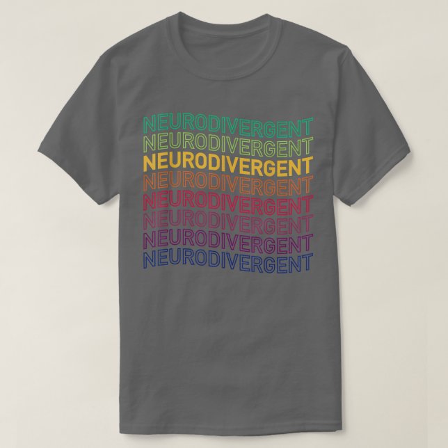 Neurodivergerande ADHD ASD Aspie Autism T Shirt (Design framsida)