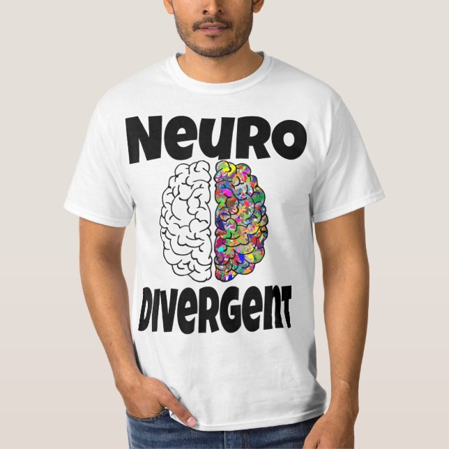 Neurodivergerande funny hjärndesign A T Shirt (Framsida)