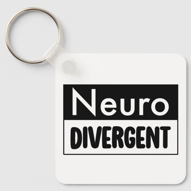 Neurodivergerande | Medvetenhet om mångfald i Euro Nyckelring (Framsida)