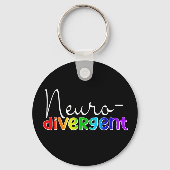 Neurodivergerande | Medvetenhet om neurodiversitet Nyckelring (Baksida)