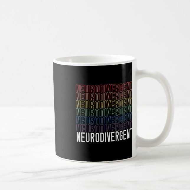 Neurodivergerande neurodiversity Rainbow Adhd Asd Kaffemugg (Höger)
