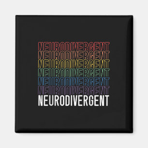 Neurodivergerande neurodiversity Rainbow Adhd Asd Magnet