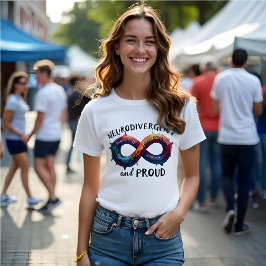 Neurodivergerande och stolta autismmedvetenheten t shirt