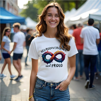 Neurodivergerande och stolta autismmedvetenheten t shirt