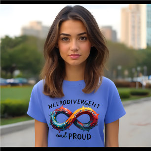 Neurodivergerande och stolta autismmedvetenheten t shirt
