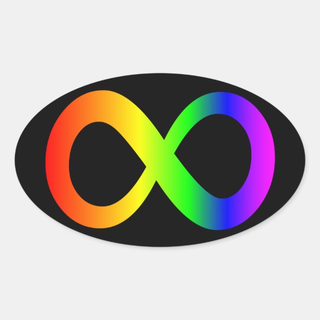 Neurodivergerande Ovalt Klistermärke (Framsida)