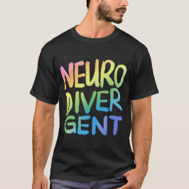 Neurodivergerande (Pastel Rainbow Text) T Shirt
