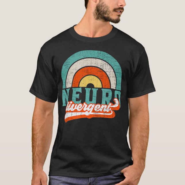 Neurodivergerande Pride för Autism ADHD och ASD T Shirt (Framsida)