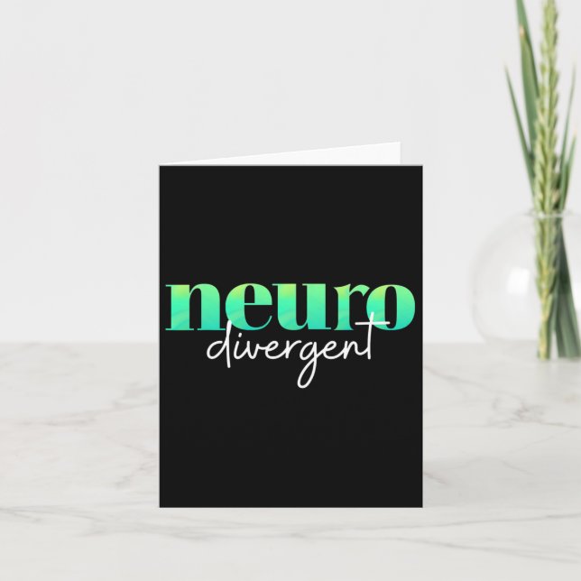 Neurodivergerande Pride för autism Adhd och Asset  Kort (Framsida)