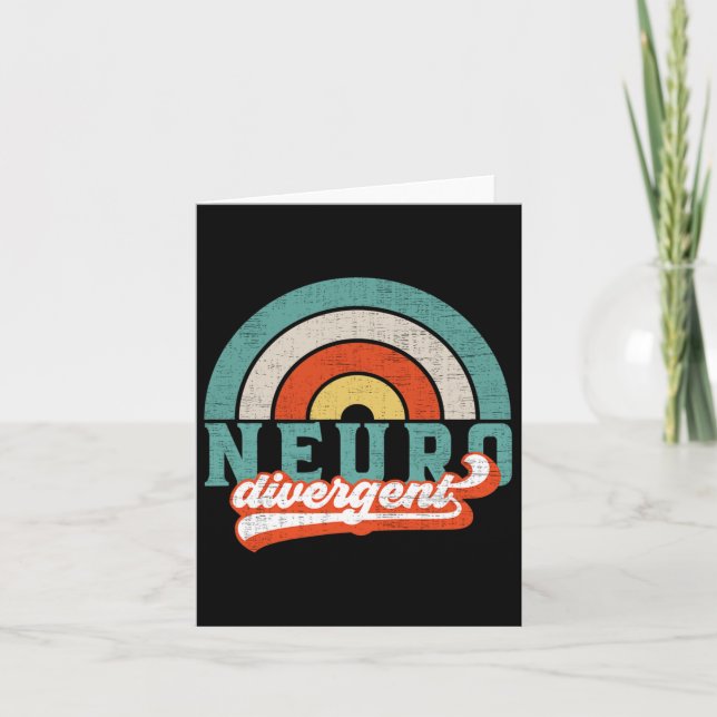 Neurodivergerande Pride för autism Adhd och Asset  Kort (Framsida)