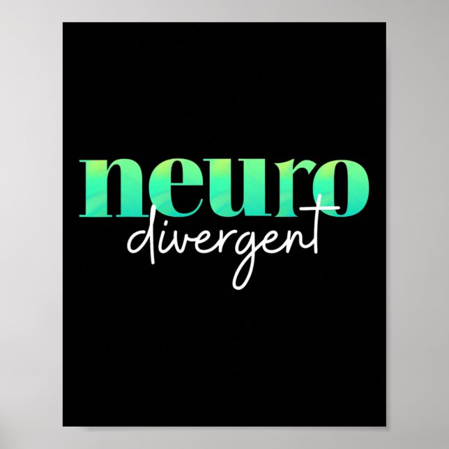 Neurodivergerande Pride för autism Adhd och Asset  Poster (Framsidan)