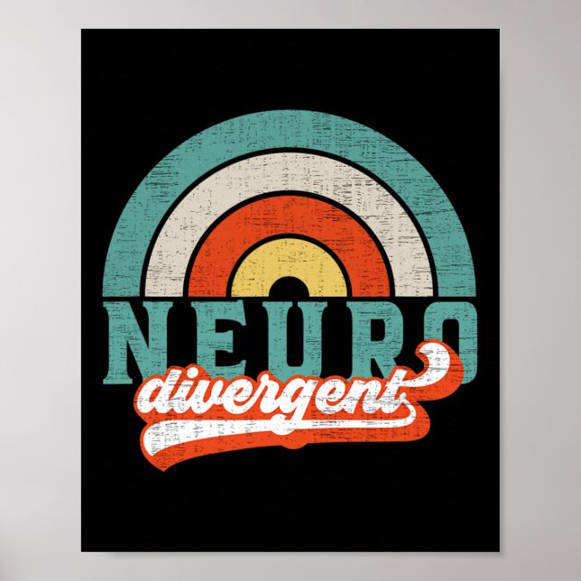 Neurodivergerande Pride för autism Adhd och Asset  Poster (Framsidan)