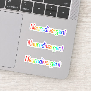 Neurodivergerande - Regnbåge - Medvetenhet och acc Klistermärken