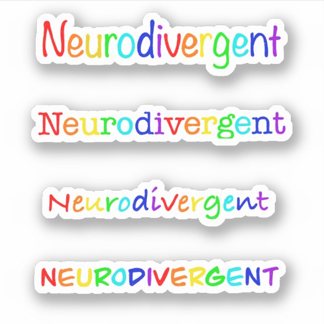 Neurodivergerande - Regnbåge - Medvetenhet och acc Klistermärken (Framsida)