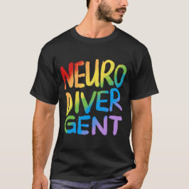 Neurodivergerande (regnbågstext) t shirt