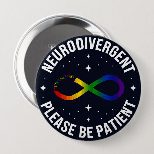 neurodivergerande symbol knapp