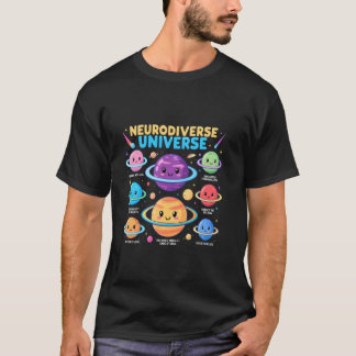 Neurodivers autismmedvetenhet universum specialped t shirt