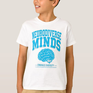 Neurodiverse Minds Brain Graphic T Shirt