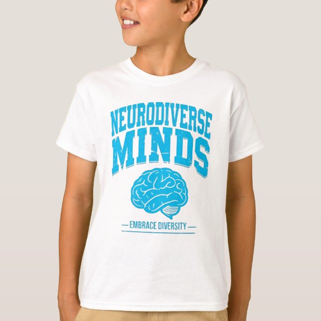 Neurodiverse Minds Brain Graphic  T Shirt (Framsida)