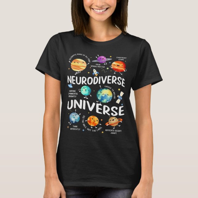 Neurodiverse Universe Iep Special Ed Paraprofessio T Shirt (Framsida)