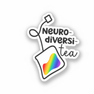 "Neurodiversi-tea" Neurodivergerande medvetenhet Klistermärken