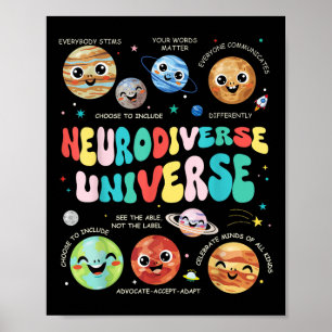 Neurodiversifierad autism i universell neurodivers poster