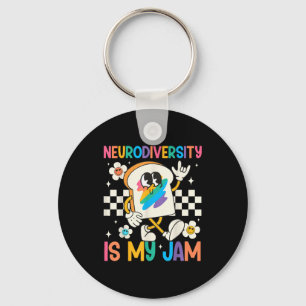 Neurodiversitet är jam inkludering autism medveten nyckelring