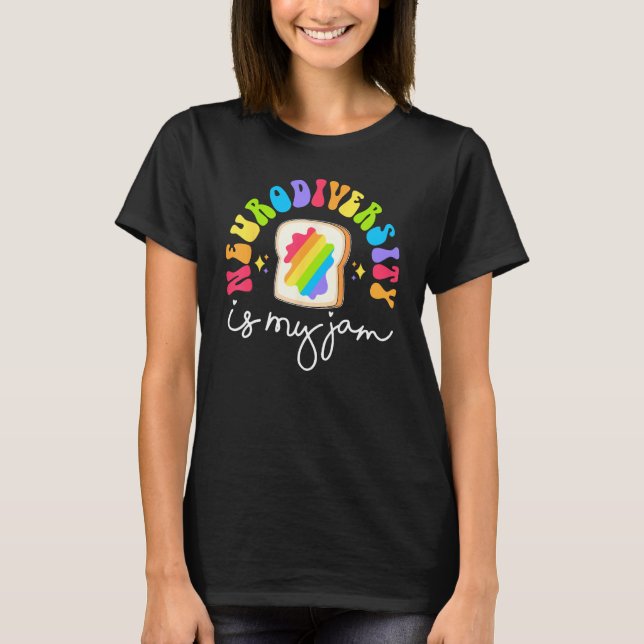 Neurodiversitet är min grej Autism Acceptans ADHD  T Shirt (Framsida)