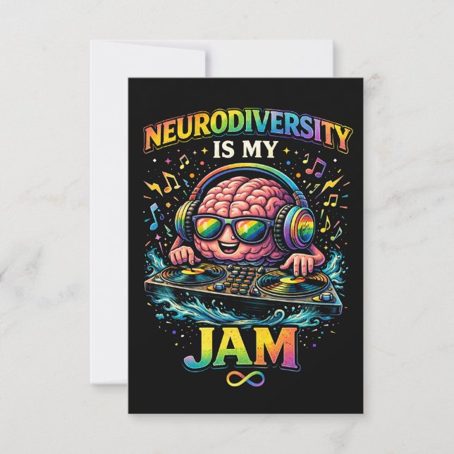 Neurodiversitet Är Min Grej Tack Kort (Framsida)
