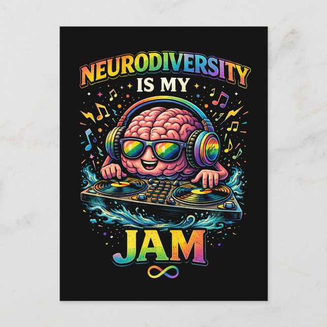 Neurodiversitet Är Min Grej Vykort (Framsida)
