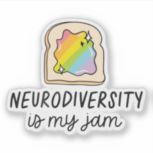Neurodiversitet Är Min Jam Regnbågs Toast Klistermärken