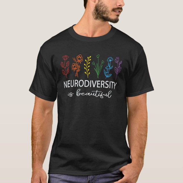 Neurodiversitet Är Vacker Nåde Sukkulent Växt T Shirt (Framsida)