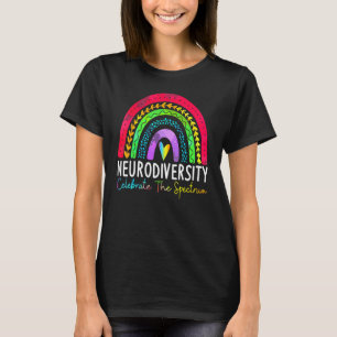 Neurodiversitet Autism Spektrum Asd Adhd Regnbåge T Shirt