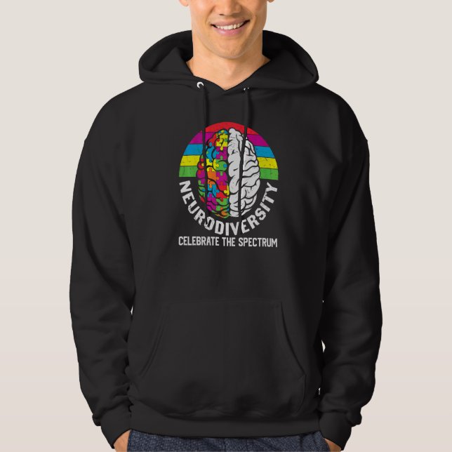 Neurodiversitet Firar Spektrum Hoodie (Framsida)