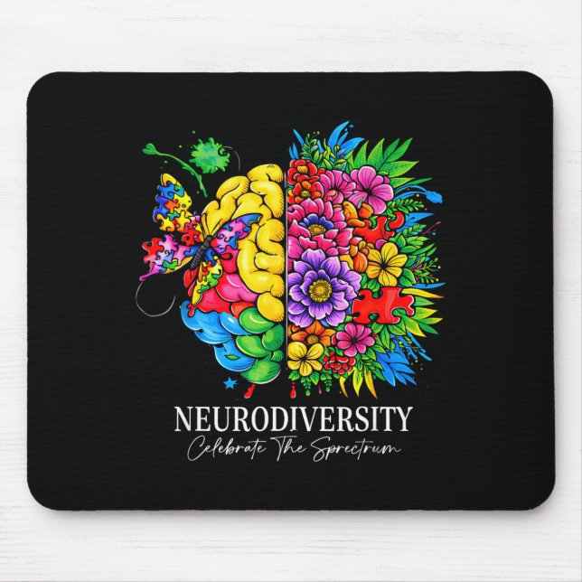 Neurodiversitet firar spektrum  musmatta (Framsidan)