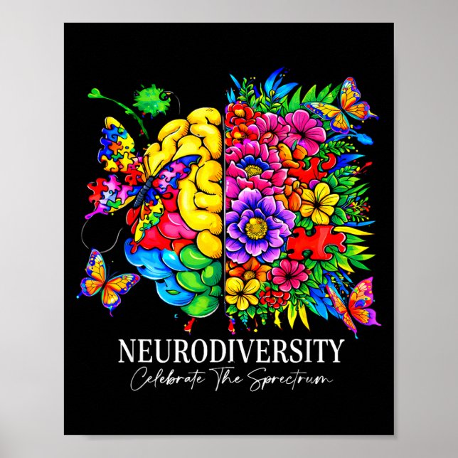 Neurodiversitet firar spektrum  poster (Framsidan)