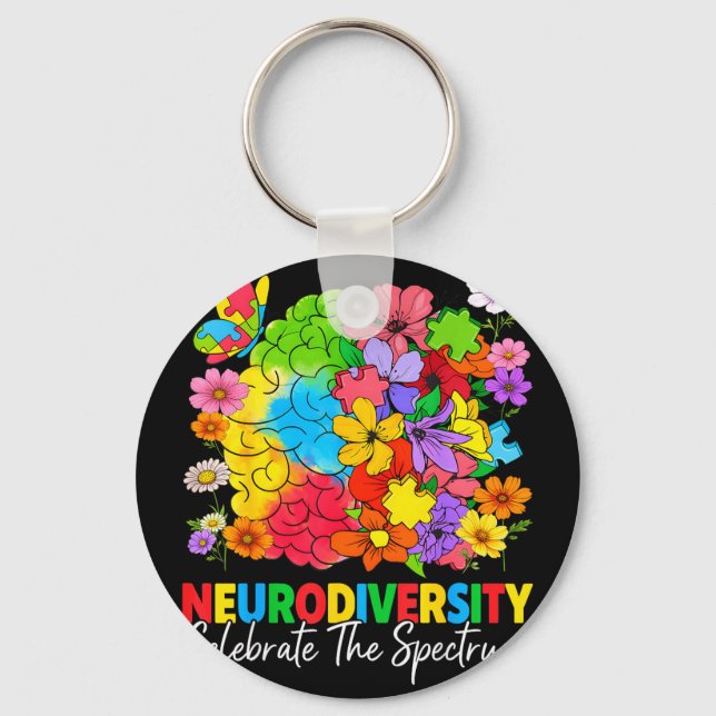 Neurodiversitet firar spektrum speciallärare nyckelring (Framsida)