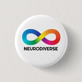 Neurodiversitet ofinity Symbol Autistic Knapp