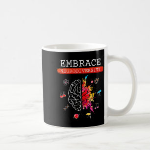 Neurodiversitet Omfamna Adhd Autism Asd Medvetenhe Kaffemugg