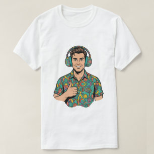Neurodiversitet Retro Pop Art Tummen Upp Man T Shirt