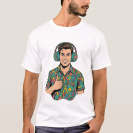 Neurodiversitet Retro Pop Art Tummen Upp Man  T Shirt