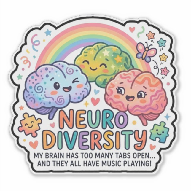 Neurodiversitet rolig dekal (Framsida)