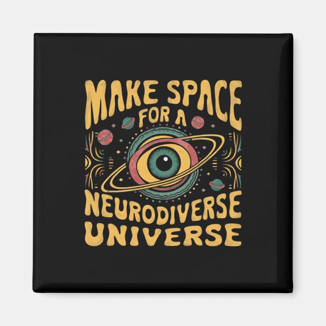 Neurodiversitet Universe Neurodiversity Adhd Autis Magnet (Framsidan)